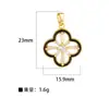 Accesorios para joyería diy directos de fábrica colgante H chapado en cobre colgante simple de piedra ojo de gato colgante de cisne microincrustado sin cadena