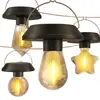 Luz solar para camping, luz colgante impermeable para exteriores con filamento de tungsteno, luz solar para patio, luz ambiental decorativa para jardín, lámpara colgante