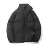 Jaqueta Puffer Preta Versátil de Nicho Estilo Coreano para Mulheres, Outono e Inverno Espessada à Prova de Frio Quente Solta Gola Alta Casaco de Algodão Tendência