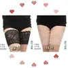 Funda para pierna antirozaduras de muslo, fina elástica de encaje invisible para primavera y verano, calcetines para casa