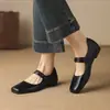 Zapatos Casuales Blancos de Tacón Bajo Suave, Zapatos de Salón de Punta Cuadrada Baja, Tallas 32-43, Zapatos Amazon