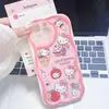 Adecuado para Apple 17Promax Patrón Ola Rosa Gatito Kt Tridimensional 16 Lindo 15 Celebridad de Internet 14 Niñas 13 Funda para Teléfono Móvil
