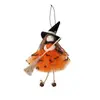 Transfronterizo nuevo producto Halloween malla escoba niña bruja ángel decoración campana colgante muñeca árbol de Navidad