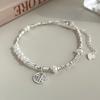 Xiaozhong, nueva pulsera de plata con perla de la suerte de estilo chino, pulsera de regalo exquisita y ligera de lujo a la moda para mujer