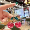 Pingente Chaveiro Bolsa Fruta Cereja Brilhante Fashion Tendência Charme de Fruta Estilo Ins Presente para Menina Coreana