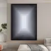 Pintura Decorativa Minimalista Moderna para Quarto Espaço Hierárquico Pintura Pendurada Estereoscópica Abstrato Geométrico Murais de Fundo para Sala de Estar Corredor