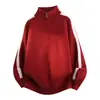 Suéter de punto a rayas para hombre y mujer con cuello alto y media cremallera, estilo vintage, adecuado para estudiantes, para otoño e invierno, venta al por mayor desde una fábrica transfronteriza