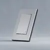 América do Sul Série 118K Painel de Aço Inoxidável Interruptor de Posição Única Placa Grande 10A 110~250V Interruptor de Parede