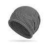 Venta Caliente Transfronteriza Otoño e Invierno Gorro de Punto Cálido con Montones Patrón de Cáñamo Elástico Borde Rizado Lana Gorro para el Frío para Hombres y Mujeres