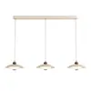 Lámpara Lineal Color Crema Estilo Francés para Comedor, Moderna Minimalista Personalidad Creativa Vintage para Dormitorio Mesita de Noche Colgante Ovni