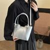 Bolso de Moda Estilo Coreano para Mujer 2026 Nuevo Bolso Cubo para el Trabajo Bolso Cruzado Casual de Hombro con Parches de Moda