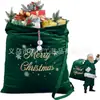 Atacado Natal Grande Bolsa de Veludo Bordada Papai Noel Mochila de Presente Bolsa Decoração de Natal Bolsa para Embalagem de Presente