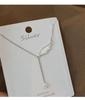 Nuevo collar de alas de concha estilo Mori con cierre de borla para mujer, elegante cadena de hueso, estilo moderno y frío, cadena de cuello de celebridad cibernética simple.