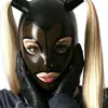 Capuz Sexy de Látex Máscara de Látex com Zíper Role Play Máscara de Látex Cosplay