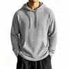 Sudadera con capucha informal para hombre de punto gofrado, estilo americano, para otoño e invierno, nueva, transfronteriza