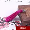 Nueva Joyería de Borlas Sombrero Decorativo de Metal Aretes de Poliéster Seda de Hielo Pequeños Accesorios de Borlas Colgante de Borlas Vertical DIY