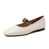 ¡La textura es asombrosa ~! Zapatos Mary Jane estilo Hepburn para mujer Zapatos de mujer Primavera y Otoño Plano Suela suave Cuero Zapatos de cuero suave