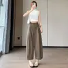 Pantalones balloon de diseño biselado estilo coreano para mujer, pantalones de pierna ancha cropped, nuevos pantalones casuales curvos holgados de verano 2026 A13148