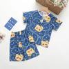 Pijama Infantil, Conjunto de Roupa de Casa de Algodão e Seda para Meninos, Roupas Finas de Manga Longa com Ar Condicionado para Meninas, Shorts, Desenho Animado