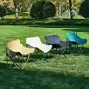 Silla plegable de camping para exteriores, silla luna portátil ligera, tumbona de playa, taburete portátil para picnic, pesca, bocetos