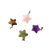 Joyería DIY de Cristal Natural Colgante Estrella de Cinco Puntas de 20 mm Colgante de Ágata Accesorios para Collar de Estrella Venta Caliente Transfronteriza