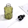 Botella Negra de Fábrica con Bomba de Hombro Inclinado 120ml Botella a Prueba de Luz Botella con Atomizador Sub-Botella Cosmética 50ml