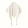 Bufanda Triángulo de Punto de Bola de Lana Dulce Linda Cachemira para Mujer Otoño Invierno Nueva Multifuncional Versátil Caliente Protección para el Cuello
