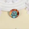 Broche Redondo de Desenho Animado, Broche de Liga Metálica de Monstrinho Divertido e Fofo, Acessório Personalizado Versátil para Estudantes, Fonte de Suprimentos