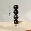 Jarrón Negro de Vidrio Vintage Estilo Francés Contenedor Hidropónico para Flores para Sala de Estar Arreglo Floral Escritorio Decoración del Hogar