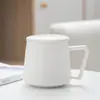 Copo de infusão com separador de chá para homens e mulheres, xícara de cerâmica, xícara para escritório e casa, xícara de café com tampa e filtro