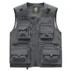 Chaleco Multibolsillos para Hombre para Exterior Ropa de Trabajo Montañismo Pesca Fotografía Casual Multifuncional Malla Transpirable