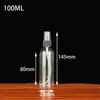 Spot 50 100ml Botella de Plástico PET Transparente Botella con Atomizador Doméstica Portátil Pequeña Botella con Atomizador Botella para Alcohol Loción