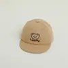Gorro para bebé infantil primavera y otoño algodón fino niño niña bebé niños gorra de visera oso de dibujos animados lindo