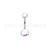 Piercing de Umbigo em Liga de Titânio F136 com Zircônia 5A Anel de Umbigo G23 Body Piercing Atacado Transfronteiriço