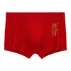 [Precio al por mayor] Calzoncillos tipo bóxer para hombre Año Zodiacal Pantalones Rojos Pantalones Transpirables Calzoncillos tipo Bóxer Elásticos Fábrica de Origen