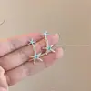 Coração do Oceano~ Brincos de Franja Estrela do Mar com Zircônia Azul para Mulheres, Design Único, Brincos e Joias de Alta Qualidade
