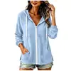 Sudadera fina con cremallera y cordón para mujer, estilo europeo y americano, para verano 2026, de Amazon transfronterizo, corte holgado, protector solar, para playa