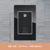 Tomada de Parede 3 Posições Painel Embutido Tipo 118 Vidro Preto Padrão Brasileiro 20A com Porta USB + Tipo C