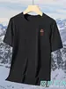 Suministro Directo de Comercio Exterior Moda Americana de Moda Camiseta de Verano Secado Rápido Malla de Seda de Hielo Talla Grande Manga Corta Venta al por Mayor Camiseta para Hombre