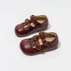 Sapatos de Couro para Meninas, Novos Modelos de Primavera e Outono, Sapatos de Bebê para Crianças, Sapatos de Princesa da Moda, Mocassins Estilo Britânico, Sapatos Individuais para Bebê Menina