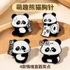 Insignia de Panda Lindo Expresión de Ánimo Broche Metálico de Panda Accesorio Lindo Cultural y Creativo Decoración para Mochila Sombrero
