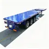 Semirreboque de Transporte de Contêineres de Exportação Transfronteiriça, Semirreboque Plataforma Extensível, Caminhão Plataforma de Transporte de Madeira com Pescoço de Ganso