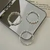 Anel de pérola de prata esterlina S925 irregular quebrado design de nicho feminino luz luxo dedo indicador estilo frio único alto