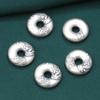 Accesorios de plata esterlina 99%, hebilla de seguridad redonda de plata pura, accesorios vintage desgastados, plata dura 3D, material de cuentas hecho a mano para bricolaje