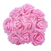 Atacado 8cm Rosas de Espuma Simuladas, Buquê de Noiva para Segurar, Flores Decorativas para Pendurar em Cesta Pendurada na Sala de Estar da Casa