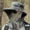 Chal Camuflaje para Hombre Sombrero para el Sol Transpirable para Exteriores Cubre Cara Sombrero para Pescar Turista Montañismo Desmontable Sombrero de Pescador
