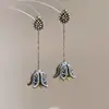 Días Coloridos de Primavera~ Pendientes Largos con Borlas Brillantes y Anillos de Colores, Piedras de Strass de Colores Dopamina Dulce, Pendientes de Borla Resistentes para Mujer