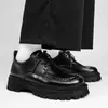 Otoño 2025 Nuevos Zapatos de Hombre Estilo Británico Negros Casuales de Cuero Zapatos de Negocios Formales para Hombre Punta Ancha Modernos Zapatos Comercio Exterior