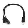 Cable Adaptador Macho a Doble Hembra USB 3.0 del Fabricante, Cable de Extensión Uno a Dos, Divisor USB Uno a Dos para Computadora