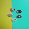 Parche Ovalado de Resina Otoño e Invierno Gato a Cuadros Gato Gatito DIY Accesorios Lindos y Dulces Flor para Zapatos Funda para Teléfono Móvil Pasador